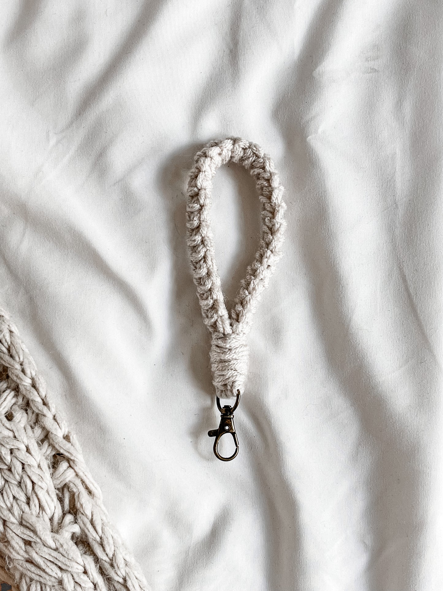 Macramé Style Wristlet Keychain