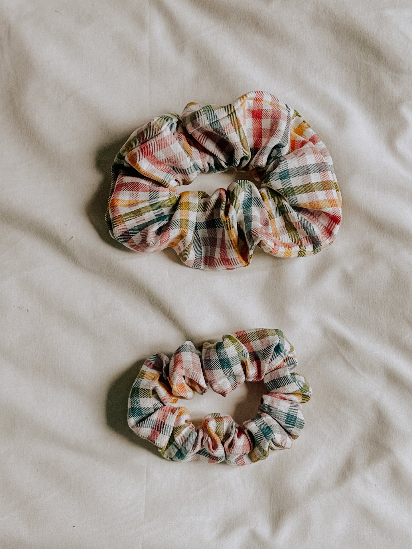 Pastel Plaid Scrunchie