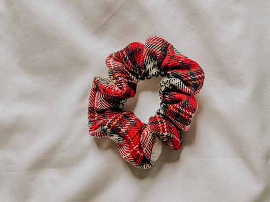 Red and Green Plaid Scrunchie