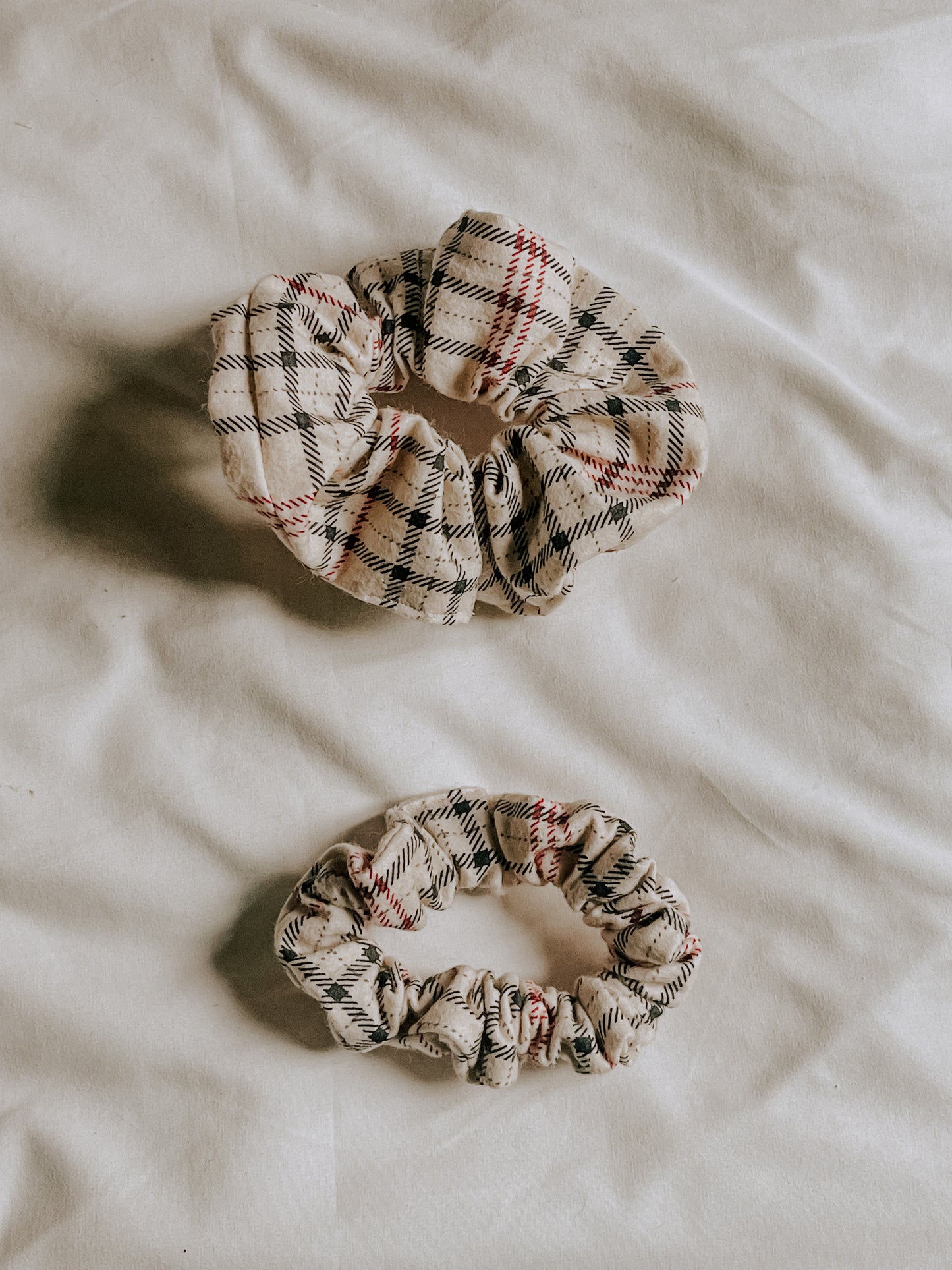 Red and Black Plaid Scrunchie