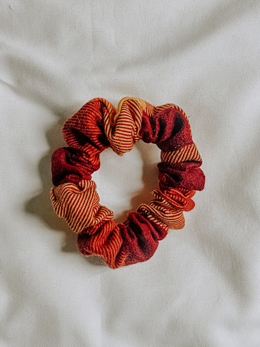 Red and Yellow Check Scrunchie